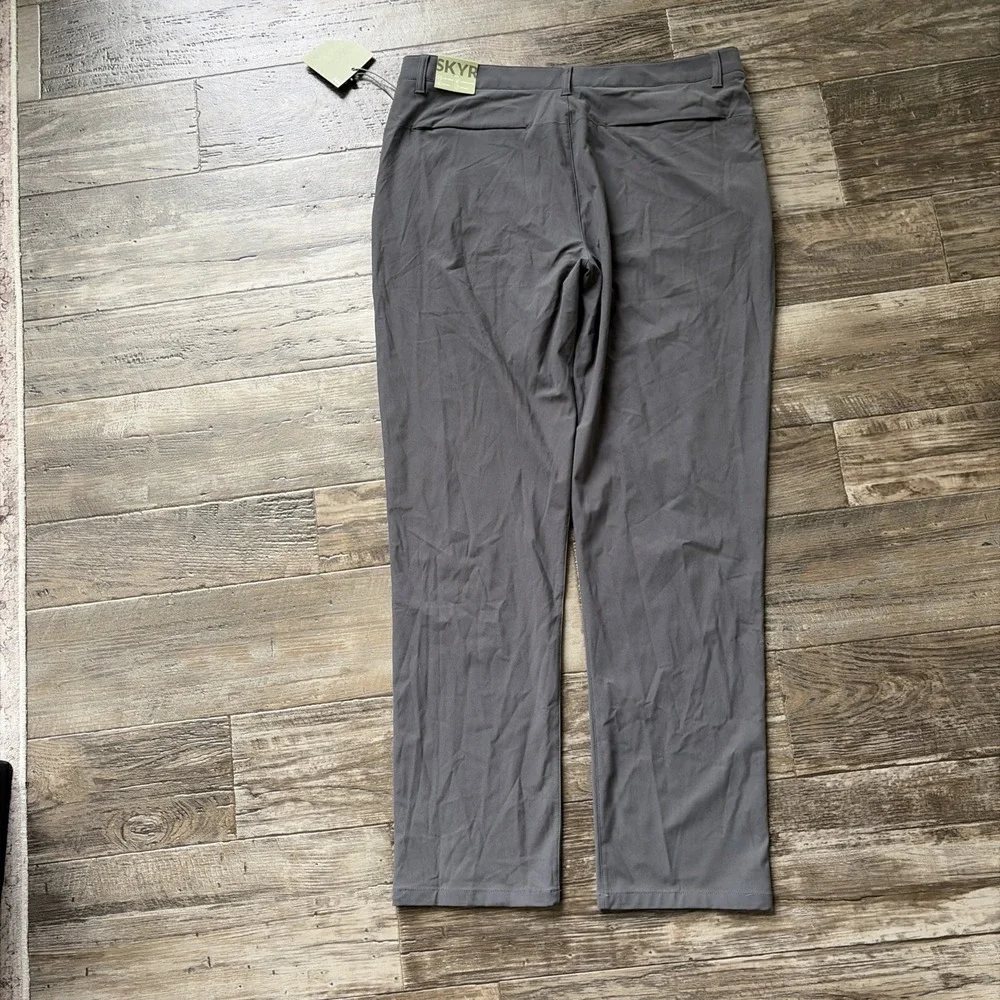 SKYR Chino Pants Mens 36x32‎ Gray Tricot Dynasty Slim Fit Slash Pocket Stretch